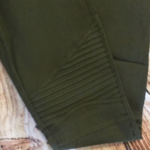 Olive Moto Biker Pants - Picture 3 of 8